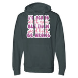 In the Realm of Irony - 'I’d Agree' Hoodie Speaks Volumes - Charcoal Heather - Hoodies