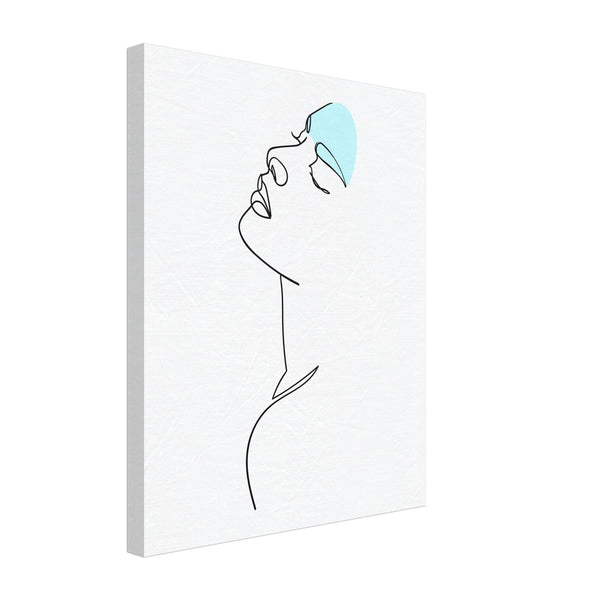 Whispers of Art - Minimalist Face Canvas - - Canvas Prints