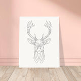 Majestic Stag - Fine Line Elegance - - Posters