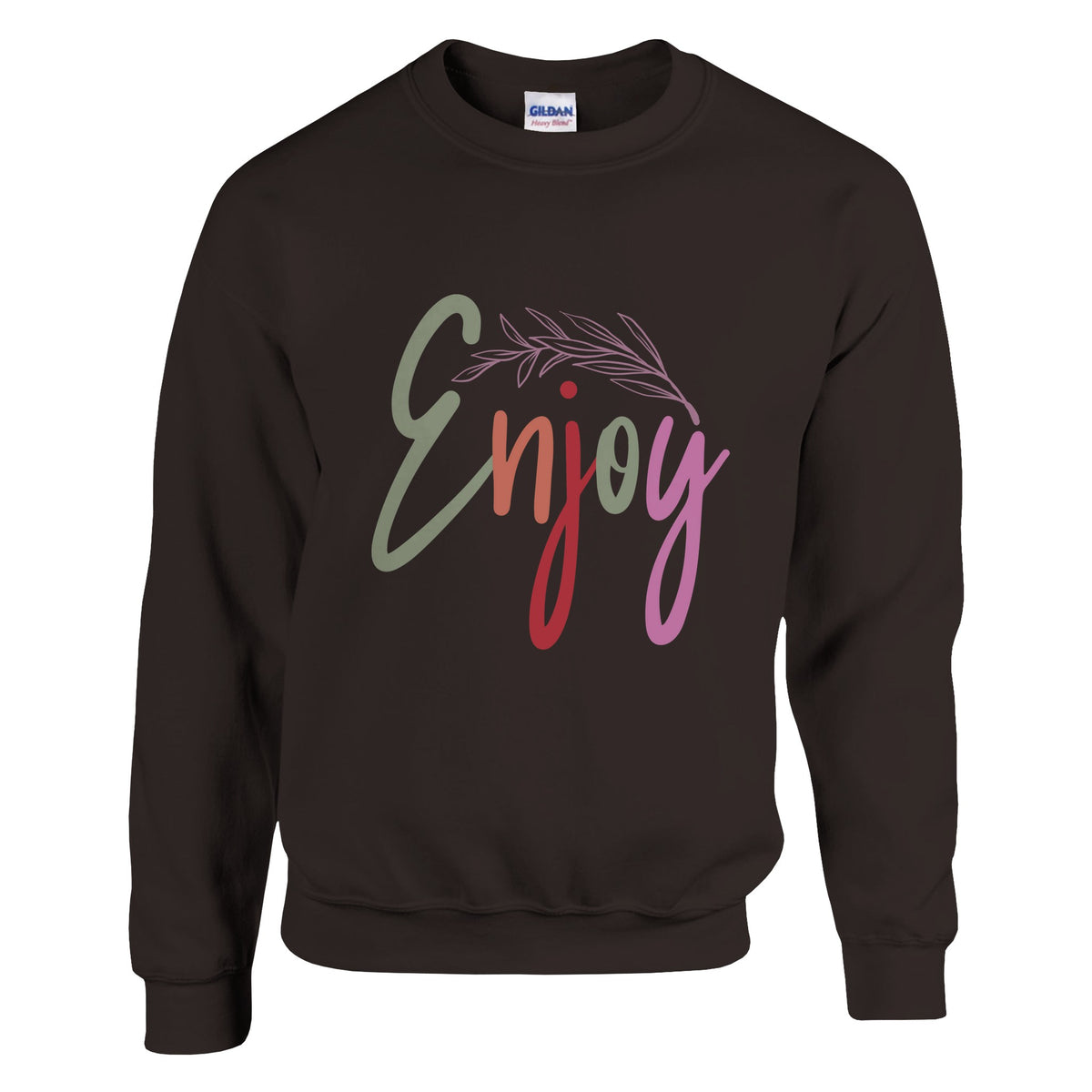 Simple Pleasures - 'Enjoy' Statement Apparel - Dark Chocolate - Sweatshirt