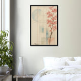 Gift Serenity – Minimal Bloom Framed Canvas - Black frame - Canvas