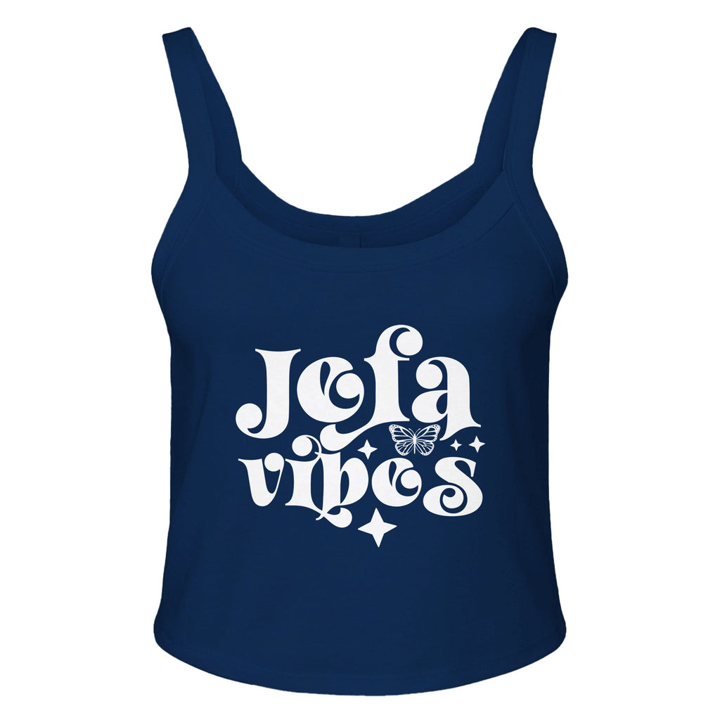 Fierce and Fearless - Channeling Jefa Vibes - solid navy blend - Tank Tops