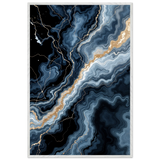 Golden Veins – Modern Framed Poster Gift Idea - - Wooden Framed Posters