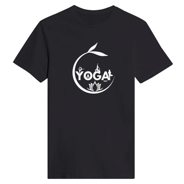 Mindful Comfort - YOGA Quote Tee Chic - Black - Print Material