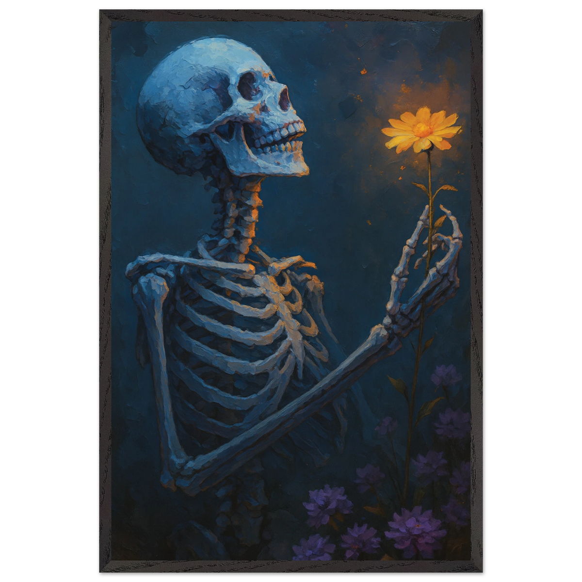 Life & Death Art Print – Philosophical Wooden Frame Poster - Black frame - Wooden Framed Posters