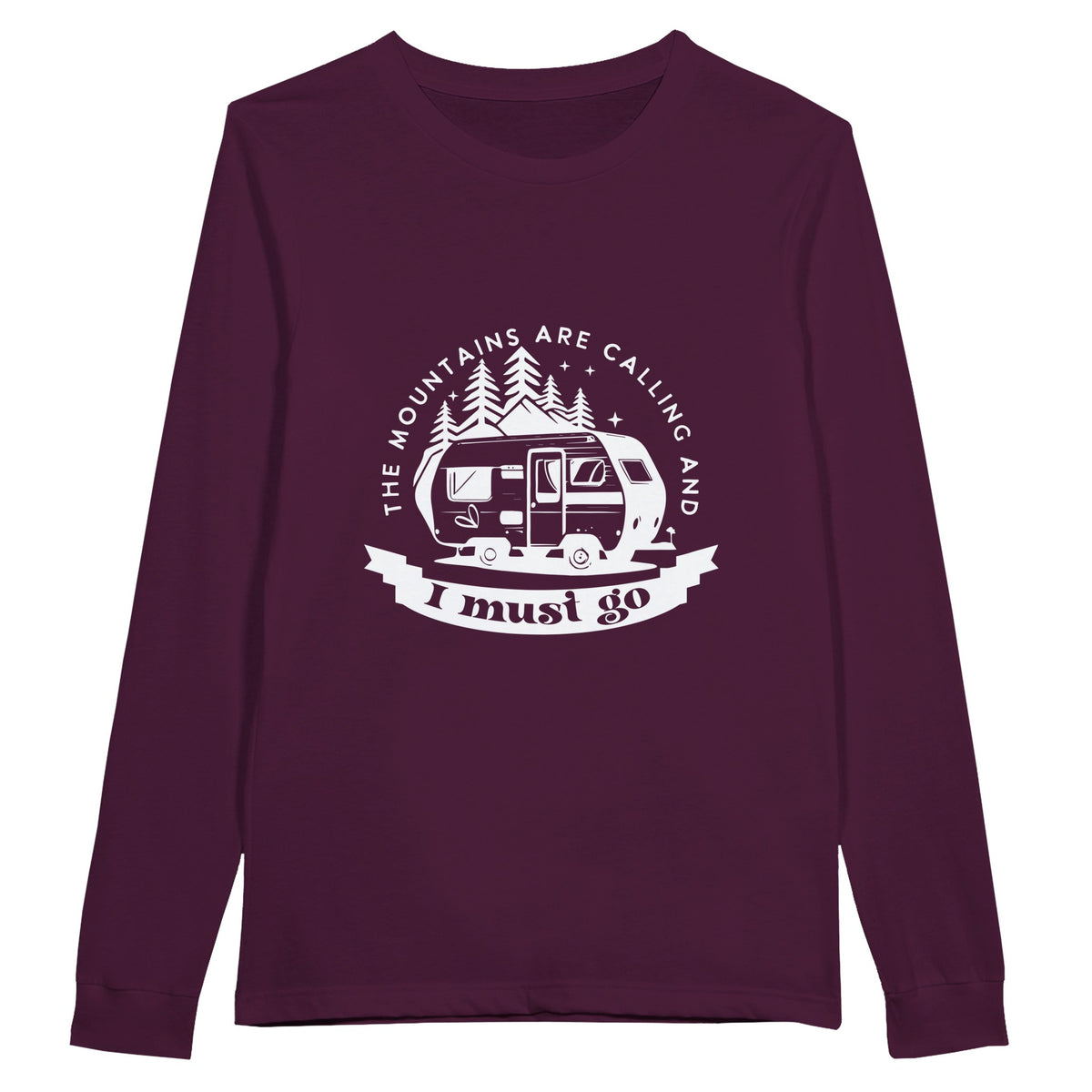 Seeking Solace in the Mountains - Heavyweight Shirt - Maroon - Sweatshirt