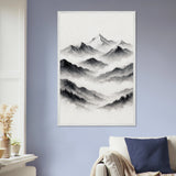 Wooden Framed Poster – A Gift of Mountain Memory - White frame - Wooden Framed Posters