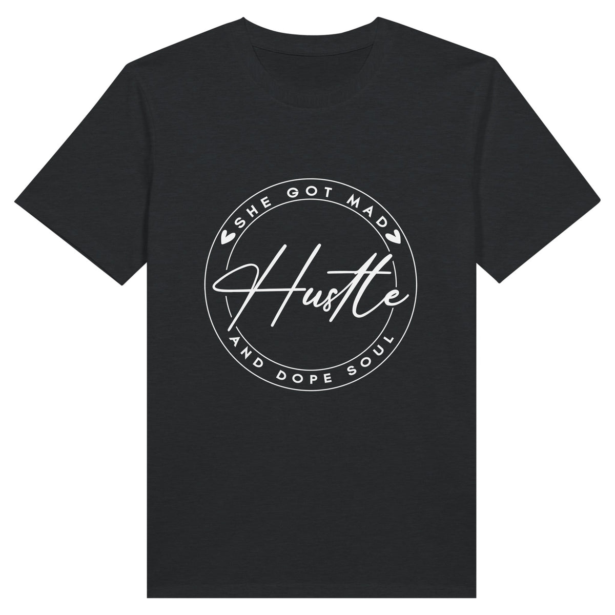 Strength in Every Stitch - She's Mad Hustle & Dope Soul - Charcoal - Print Material