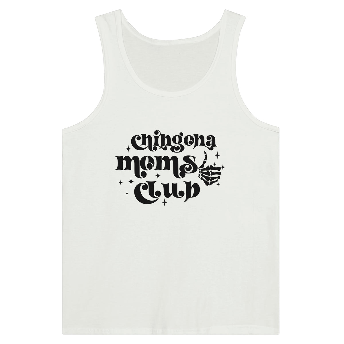 Empowerment in Threads - Chingona Moms Club - White - Tank Tops