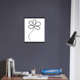 Sophisticated Minimalism - Magnetic Flower Poster - - Posters With Hanger