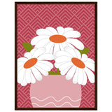 Daisy Dreamscape - Luxurious Wall Art - 45x60 cm 18x24″ Dark wood frame - Wooden Framed Posters