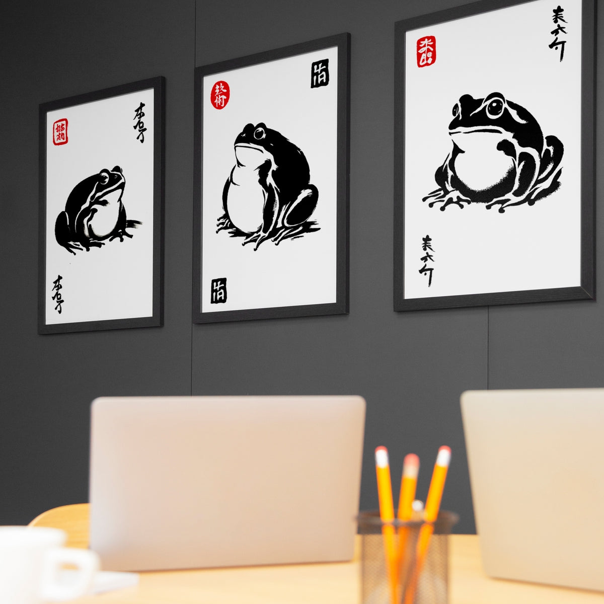 Zen Frog Serenity - 16x24 - Framed Posters