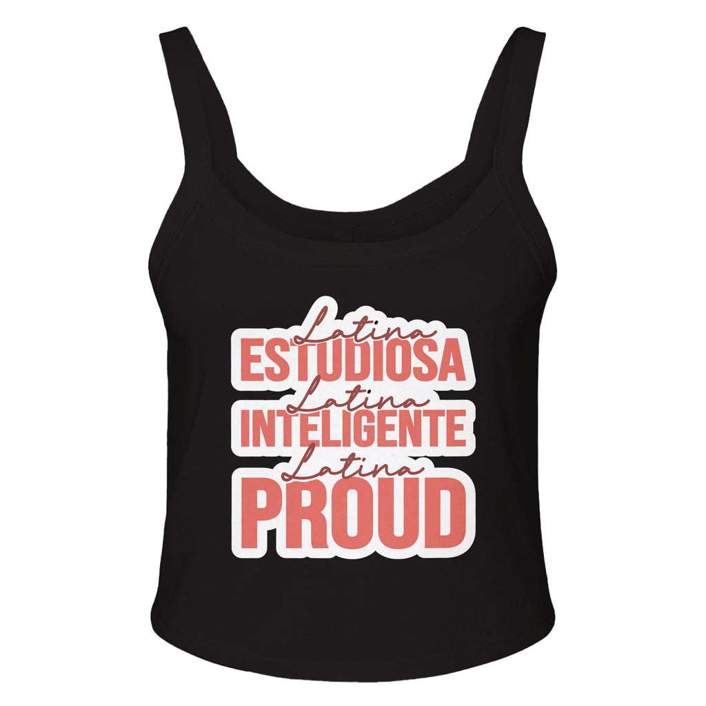 Empowered Mindset - Latina Inteligente - solid blk blend - Tank Tops