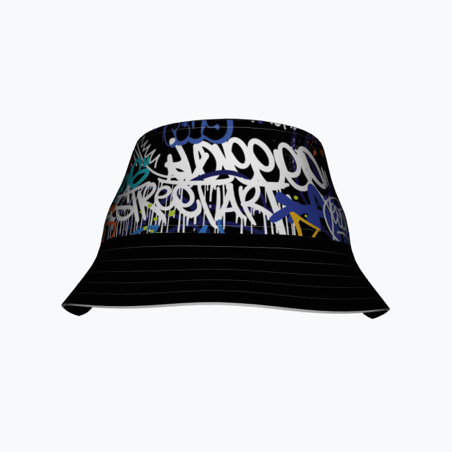 Street Art Swagger - Graffiti-Style Bucket Hat - - Hats