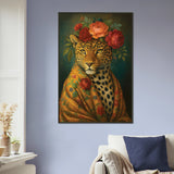 Regal Bloom – Cheetah Metal Framed Poster Gift - - Metal Framed Posters