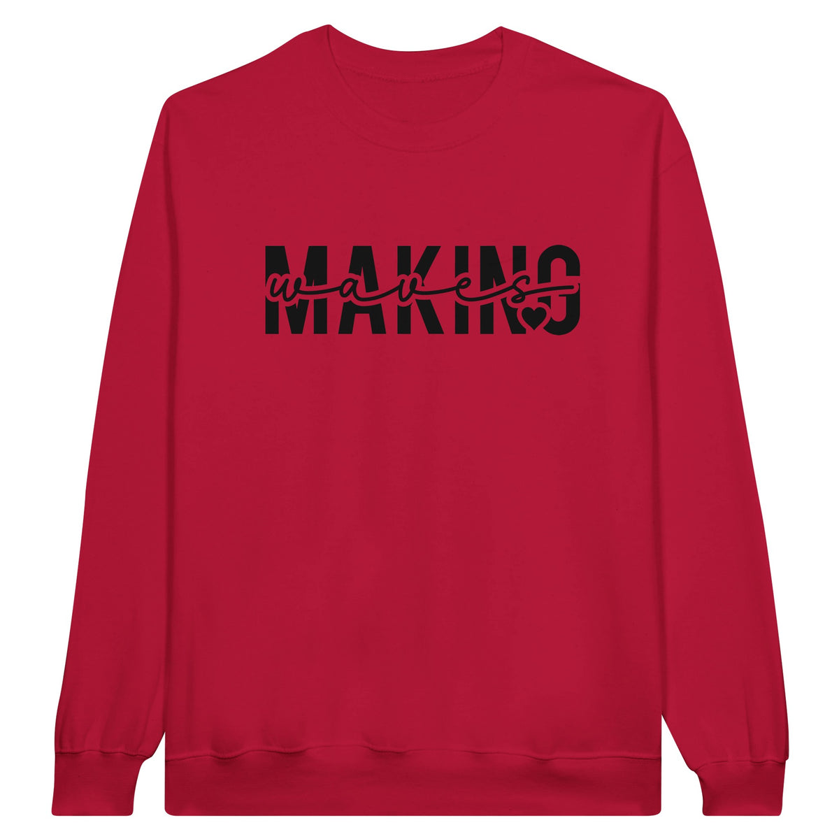 Ride the Waves - Dive into Making Waves - Red - Sweatshirt