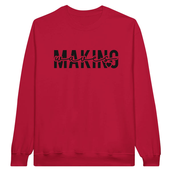 Ride the Waves - Dive into Making Waves - Red - Sweatshirt