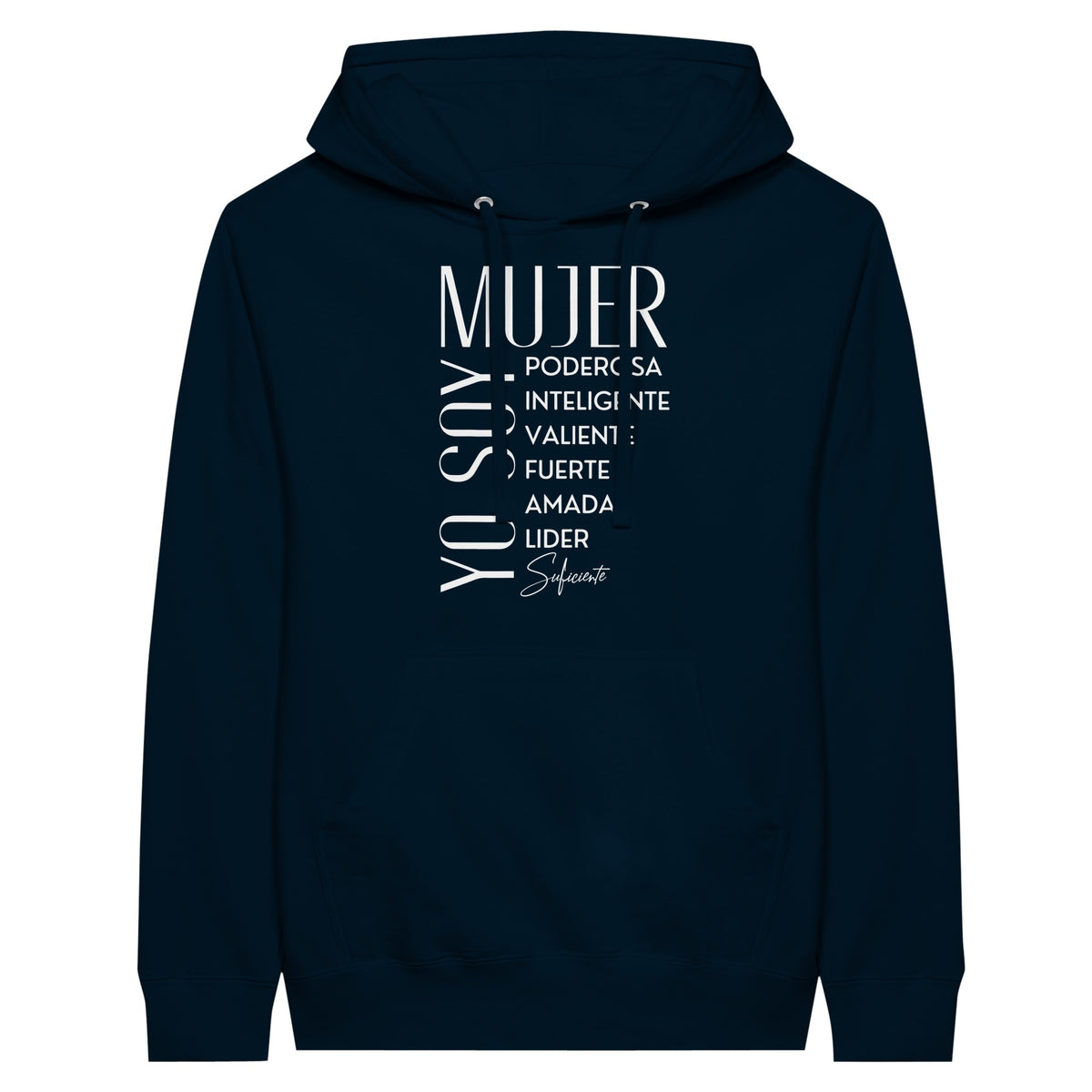 Empowerment in Every Stitch - Mujer Unisex Pullover Hoodie - Navy - Pullover Hoodies