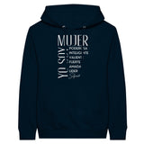 Empowerment in Every Stitch - Mujer Unisex Pullover Hoodie - Navy - Pullover Hoodies