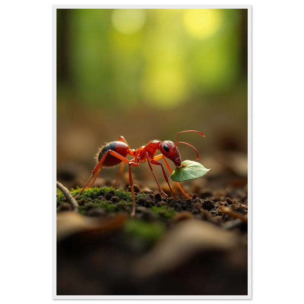 Gift Strength – Framed Ant Poster - - Wooden Framed Posters