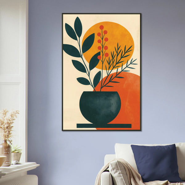 Botanical Harmony – Metal Framed Poster Gift - - Metal Framed Posters