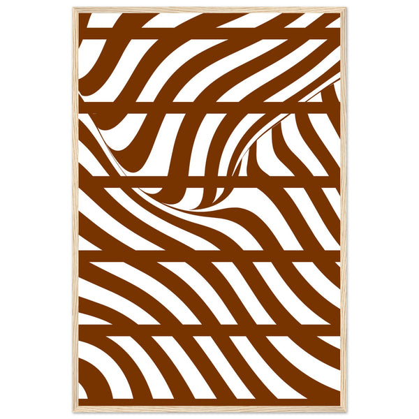 Flowing Lines - Contemporary Wall Art - 60x90 cm 24x36″ Wood frame - Wooden Framed Posters