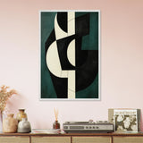 Contemporary Lines – Artistic Wooden Framed Poster Gift - - Wooden Framed Posters