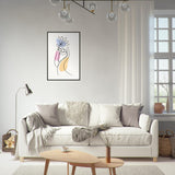 Serenity in Lines - Contemporary Floral Art - - Metal Framed Posters