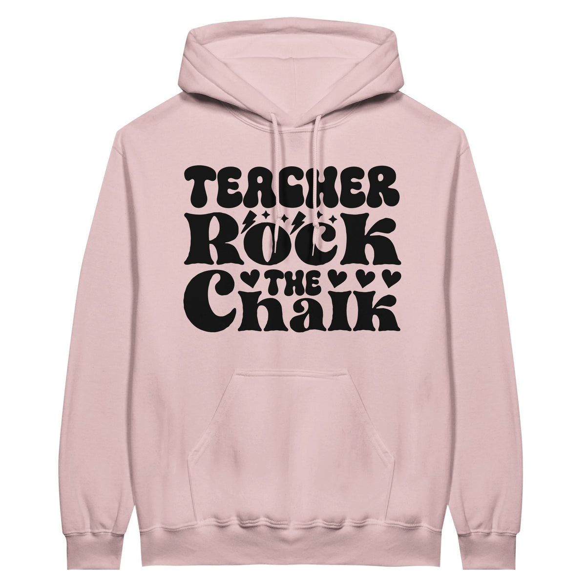 Lessons in Style - Chalkboard-Inspired Design - Light Pink - hoodie