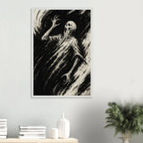 Haunting Shadows Wooden Poster – A Gothic Gift - - Wooden Framed Posters