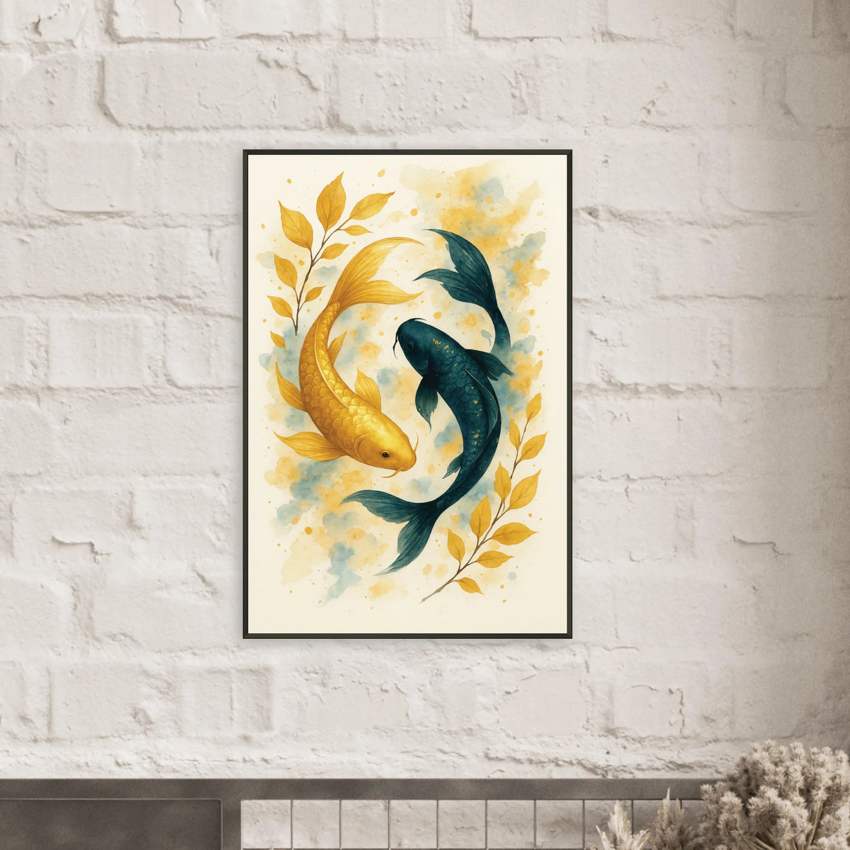 Koi Yin-Yang Gift – Premium Metal Framed Poster - - Metal Framed Posters
