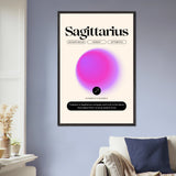 Zodiac Wall Art Framed Poster for Astrology Lovers - Black frame Scorpio - Wooden Framed Posters