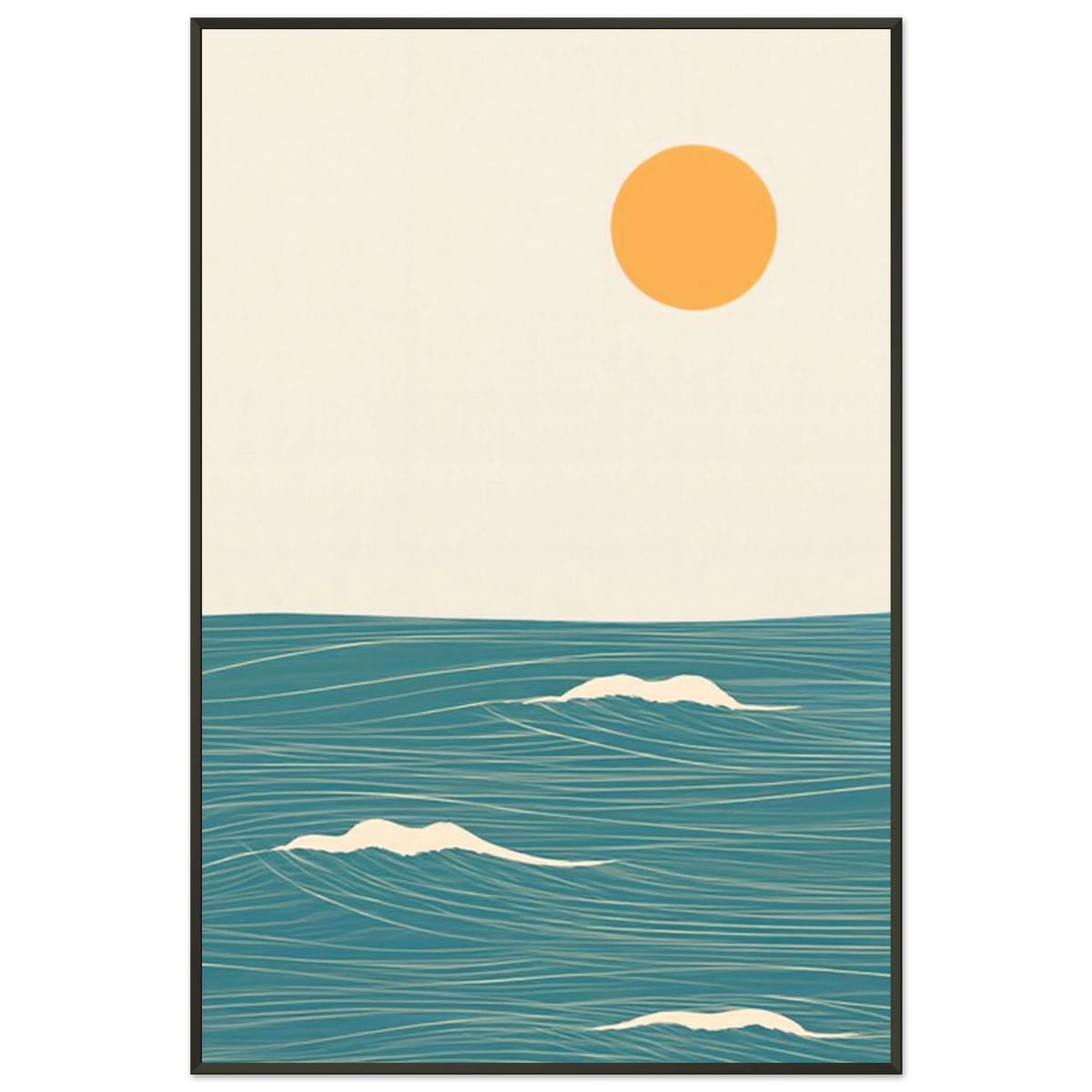 Golden Horizon – Ocean Metal Framed Poster Gift - Default Title - Metal Framed Posters