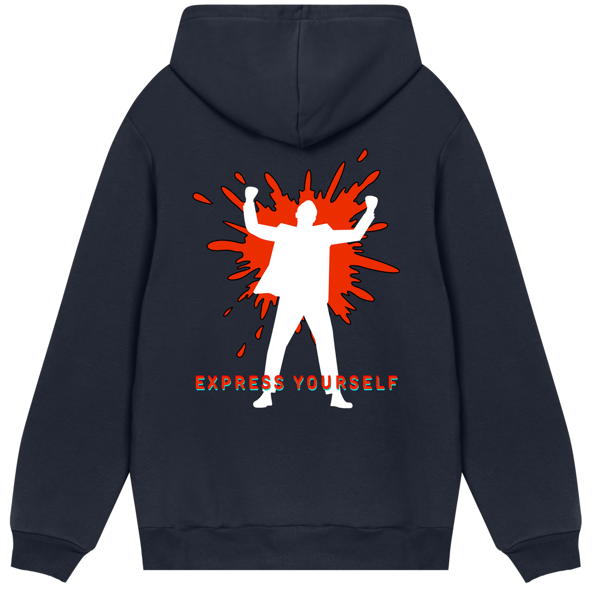 Iconic Expression - Bold Style Hoodie - Dark blue men - Hoodies