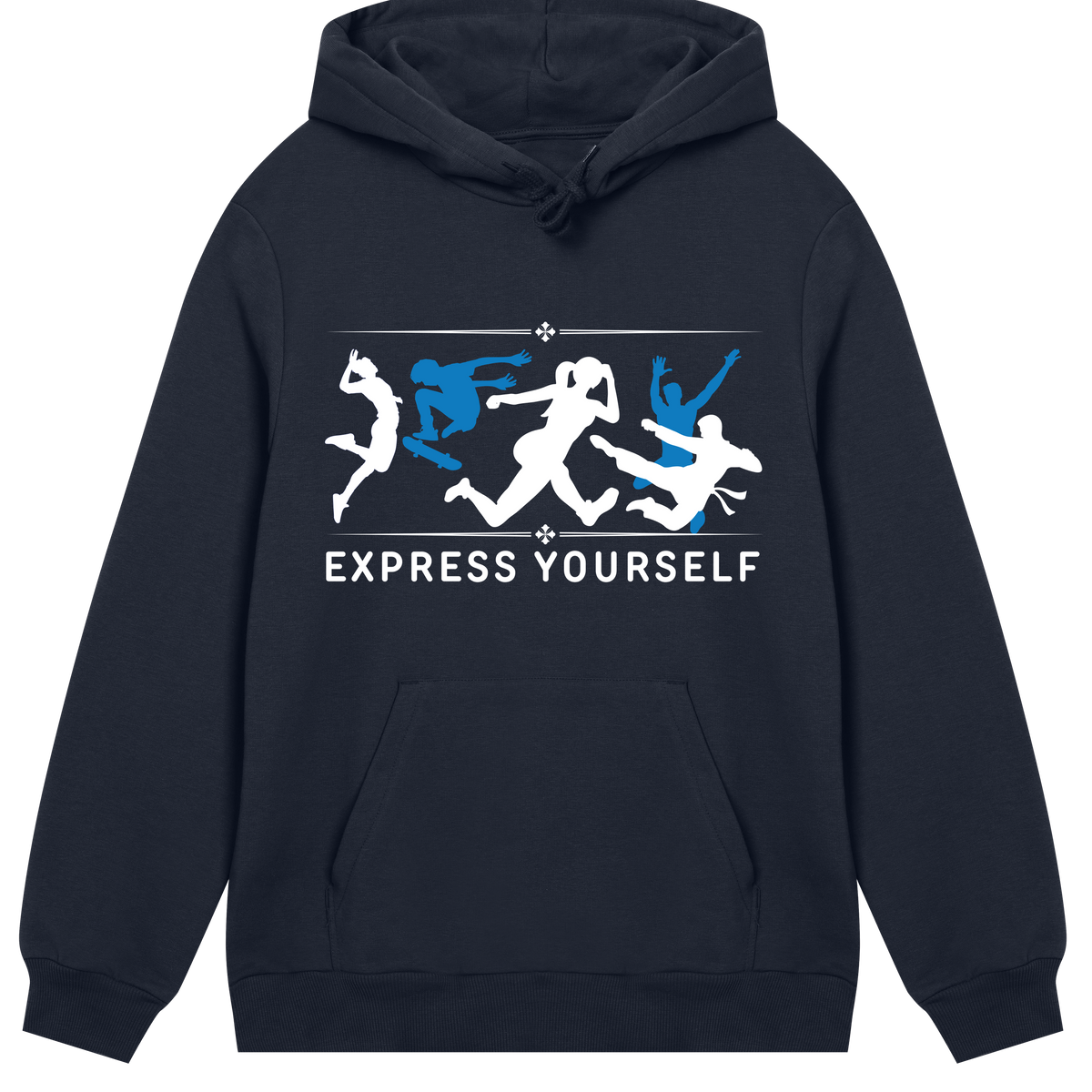 Active Vibes - Bold and Free - Dark blue men - Hoodies