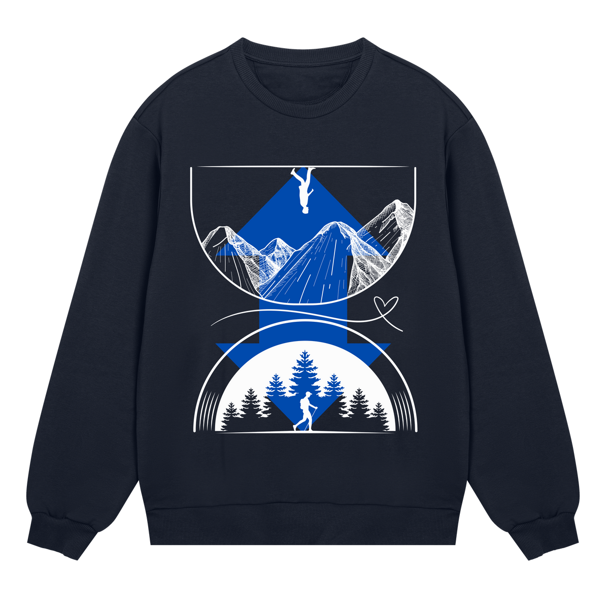 Hiking Horizons - Bold Design - Dark blue men - Sweatshirts