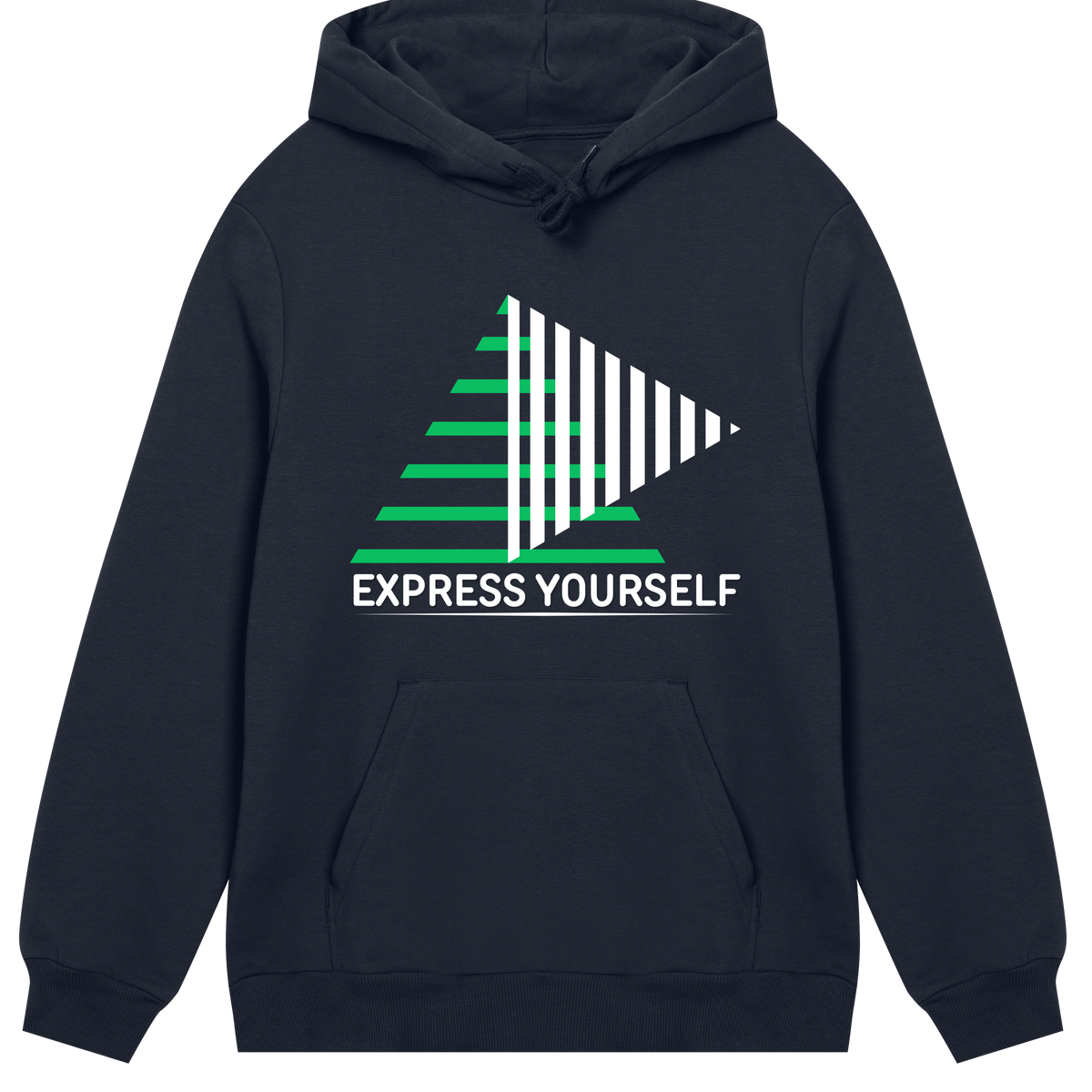 Bold Stripes - The Express Yourself Hoodie - Dark blue men - Hoodies