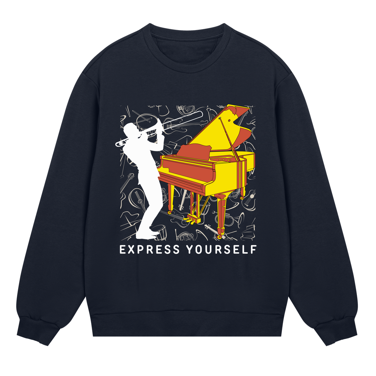 Jazz & Blues - Express Your Rhythm - Dark blue men - Sweatshirts