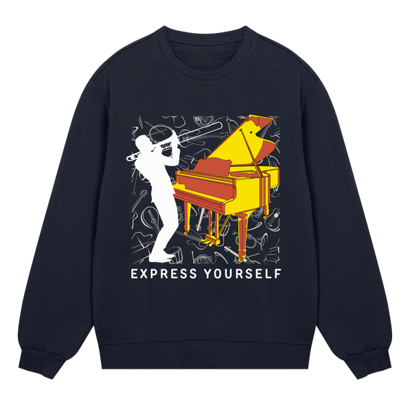 Jazz & Blues - Express Your Rhythm - Dark blue men - Sweatshirts