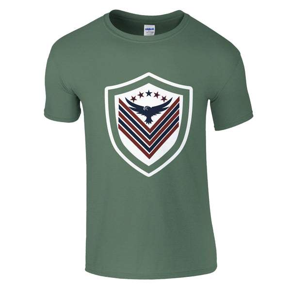 Eagle's Shield - Patriotic Emblem - Military Green - T-shirts