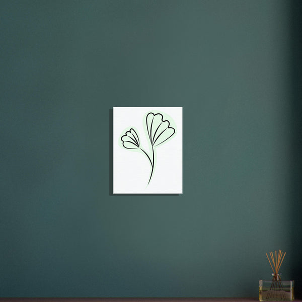 Graceful Greens - Delicate Floral Canvas - - Canvas Prints