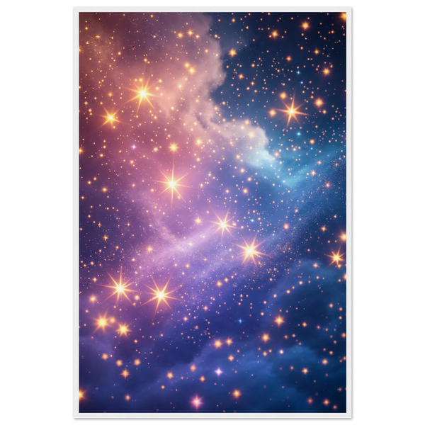 Wish Upon a Star – Gift + Memory Poster for Her - - Wooden Framed Posters