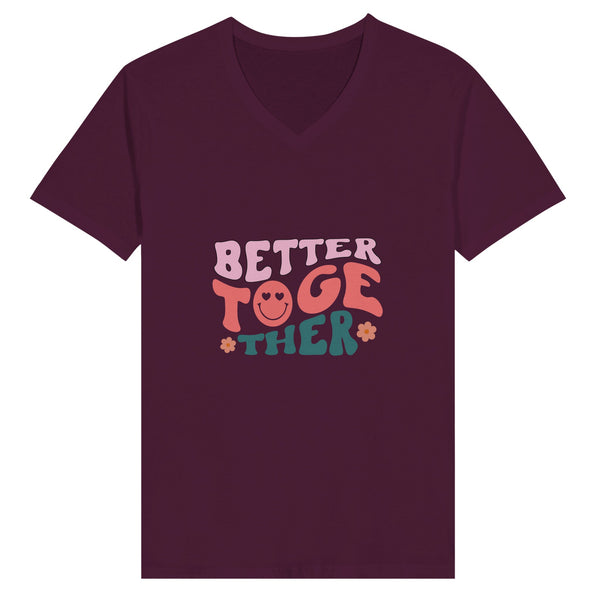 United We Stand - Better Together Typography - Maroon - T-shirts