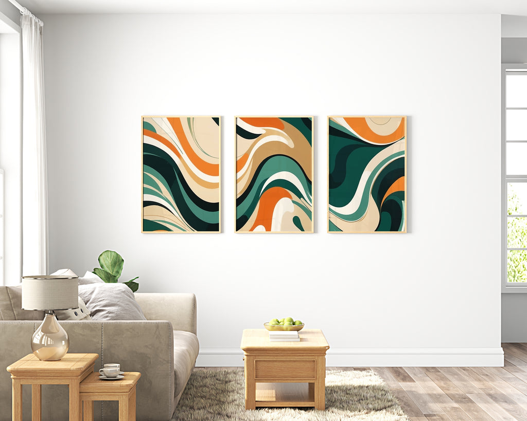 Vibrant Expressions in Modern Design - 24x36 - Framed Posters