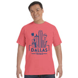 Dallas Skyline - Urban Elegance Captured - crunchberry - T-shirts