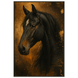Majestic Horse Portrait – Premium Metal Framed Poster Gift - - Metal Framed Posters