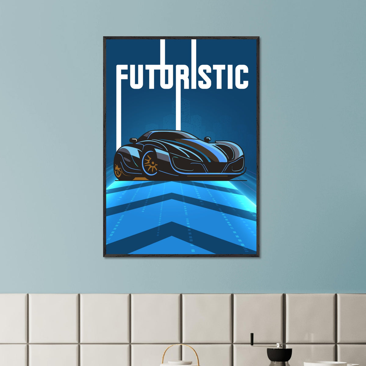 Futuristic Elegance - Premium Framed Poster - - Wooden Framed Posters