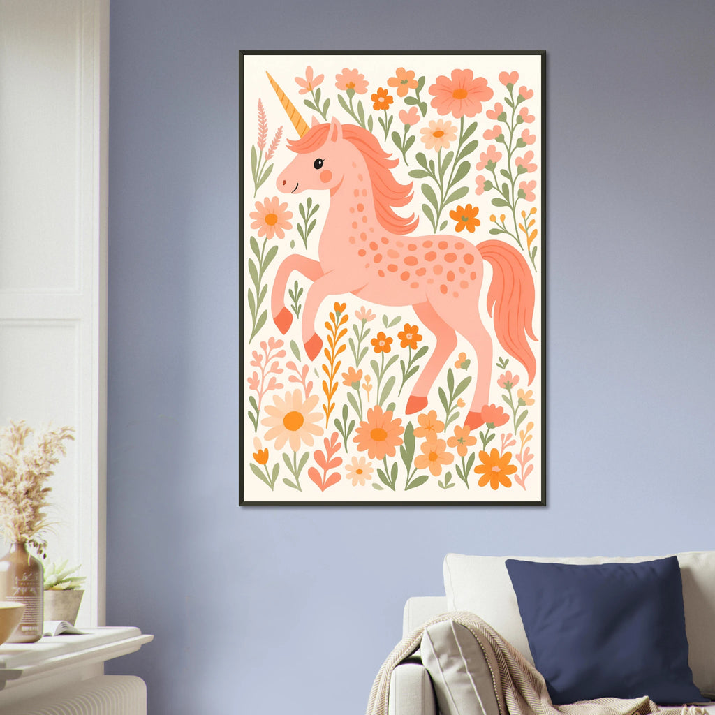 Magical Unicorn - Metal Framed Poster for Girls - Default Title - Metal Framed Posters