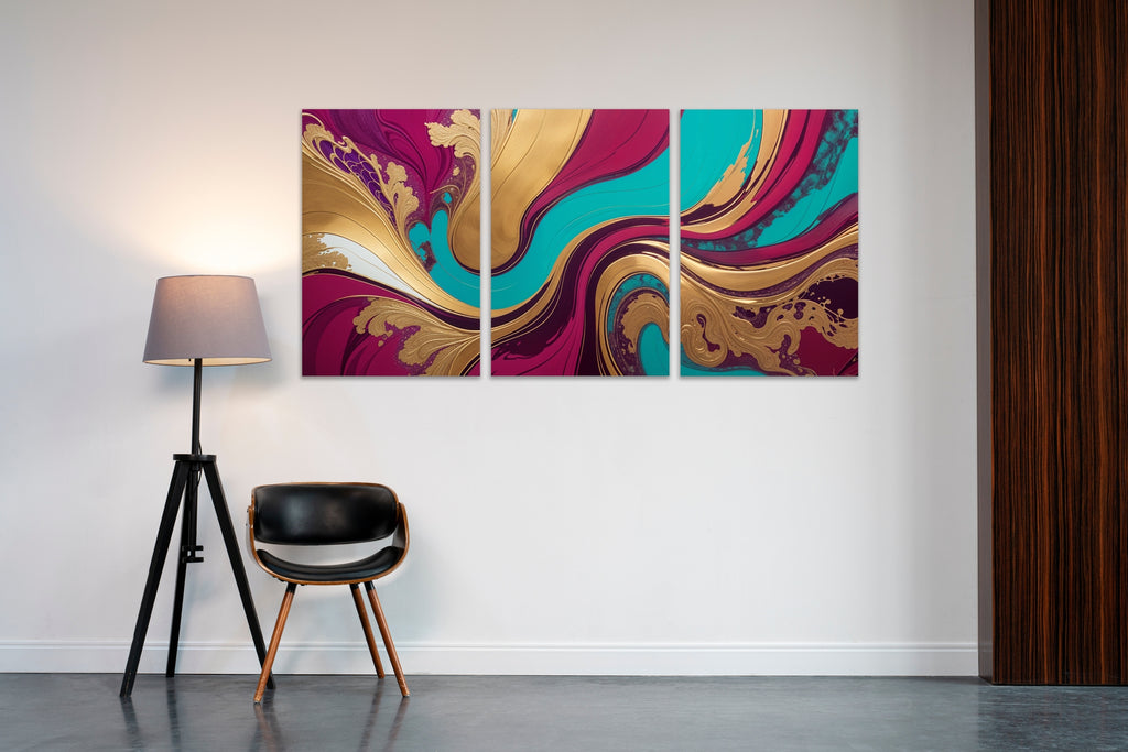 Marbled Waves Collection - 24x36 - Posters