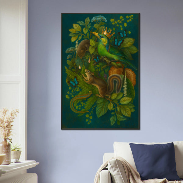 Woodland Kingdom Poster – Fantasy Wall Art for Gifting - Default Title - Metal Framed Posters